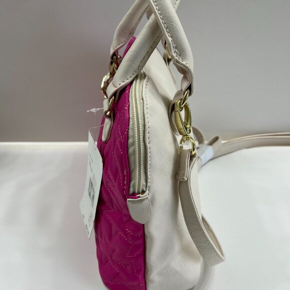 Betsey Johnson - LUV Mini Dome in Fuchsia & White - NWT - Picture 4 of 8